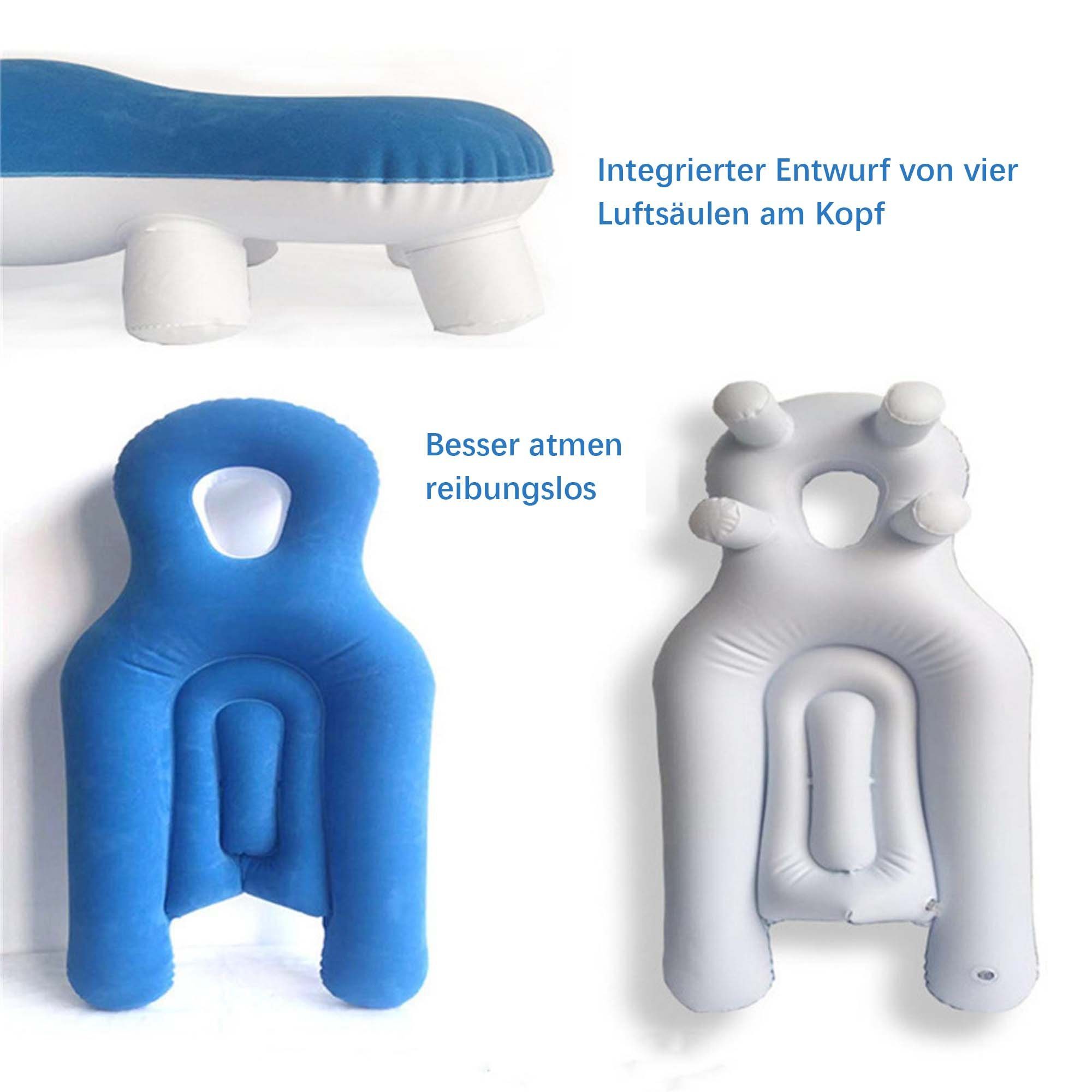 flowgoer Kopfstützkissen Ophthalmische chirurgische Kissen, 1-tlg., Größe: 96*56 cm,beflockte PVC-Material, Tragbares Gesichtskissen zum Schlafen