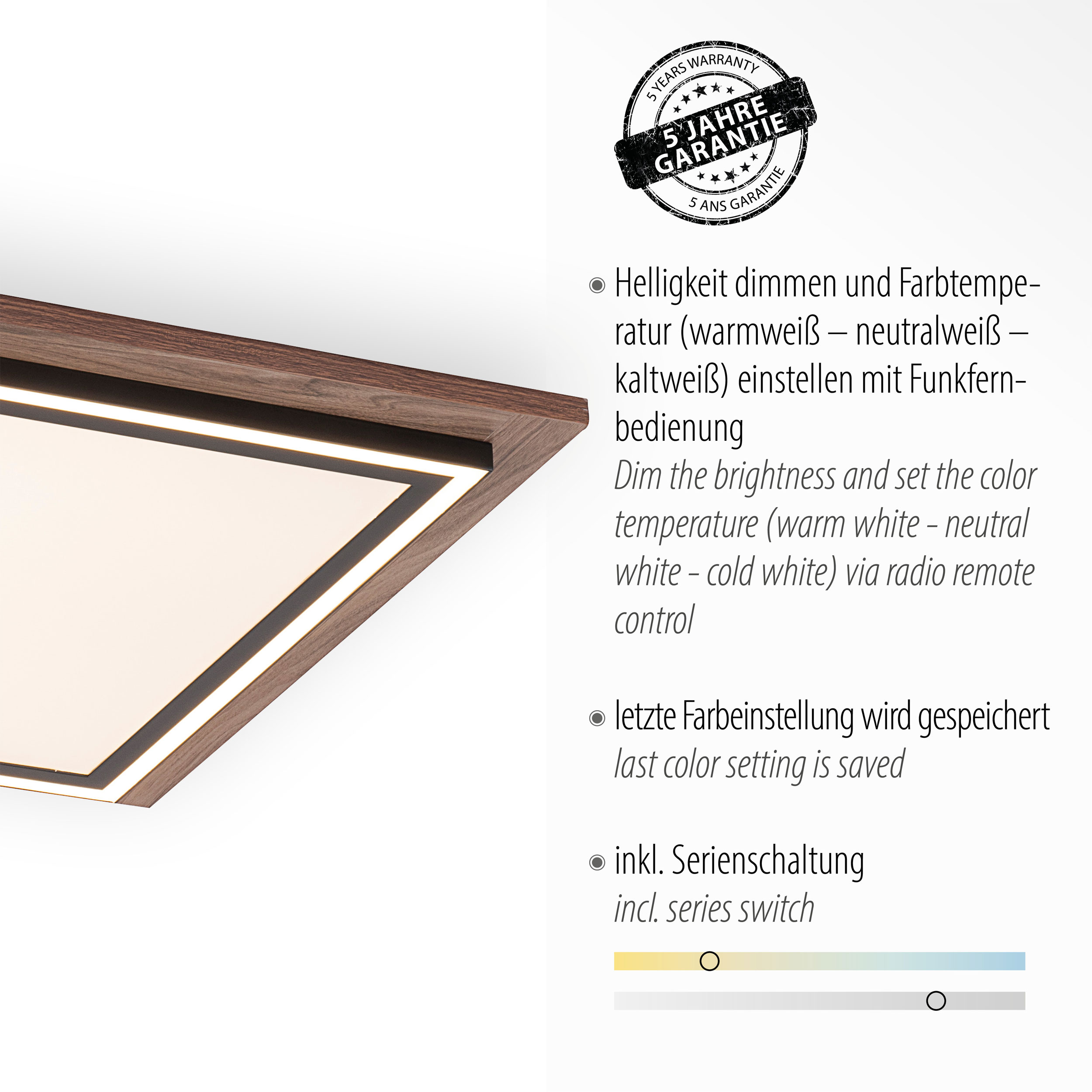 Paul NeuhausLED-Deckenleuchte 2flg