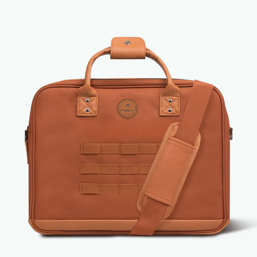 Turin camel laptop bag