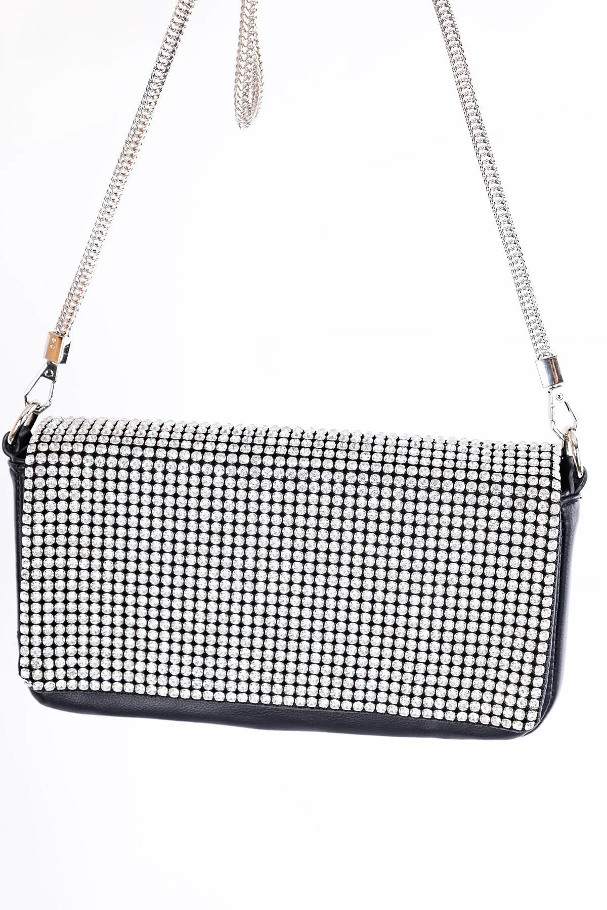 Getcho  Yanuel Damen-Abendtasche mit Steinstickerei und Kettenriemen