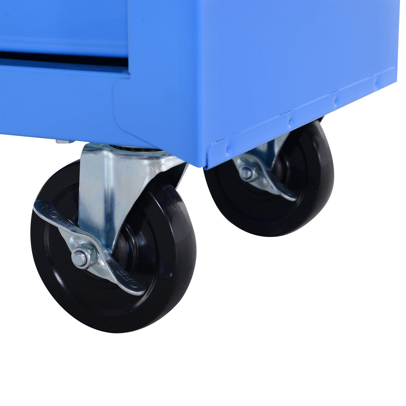 HOMCOM Werkstattwagen Werkzeugwagen, max. Traglast:100 kg, (Set, 1-tlg., Werkzeugwagen), Rollwagen Werkzeugkasten mit Rollen, Blau