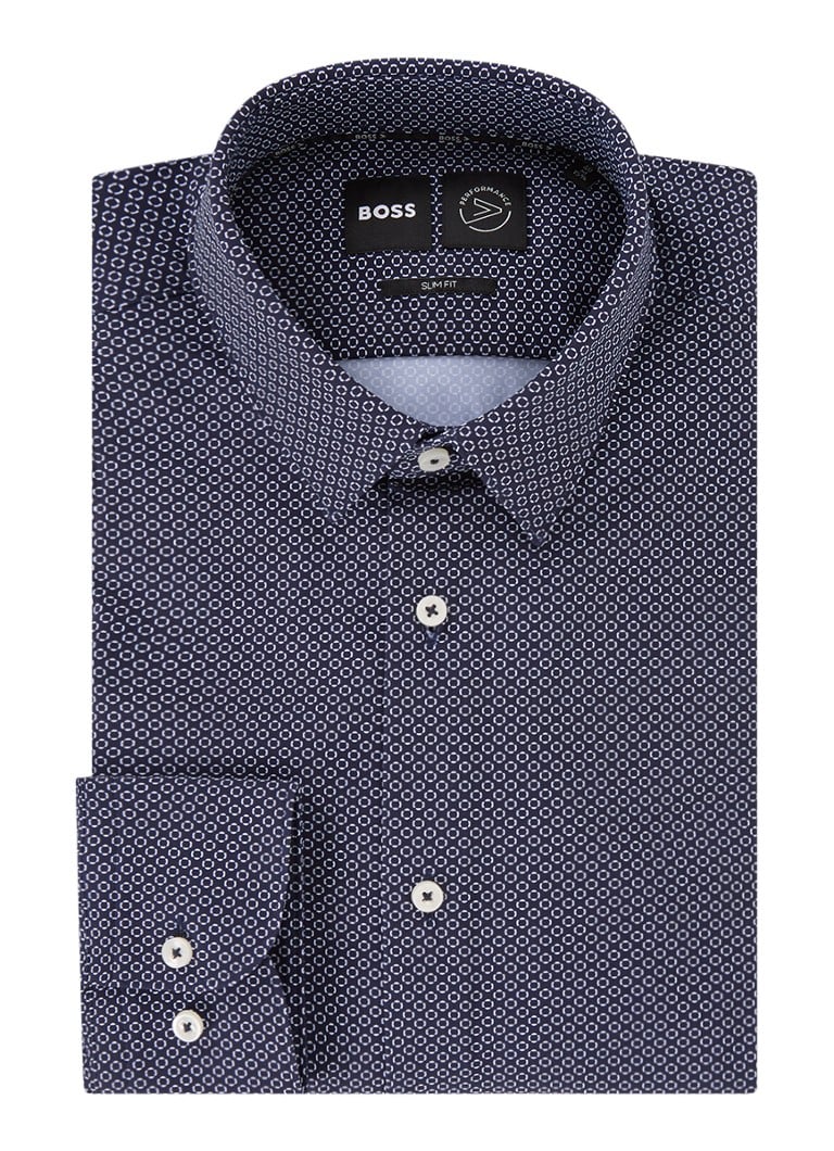 HUGO BOSS Slim fit krekls ar mikrorakstu