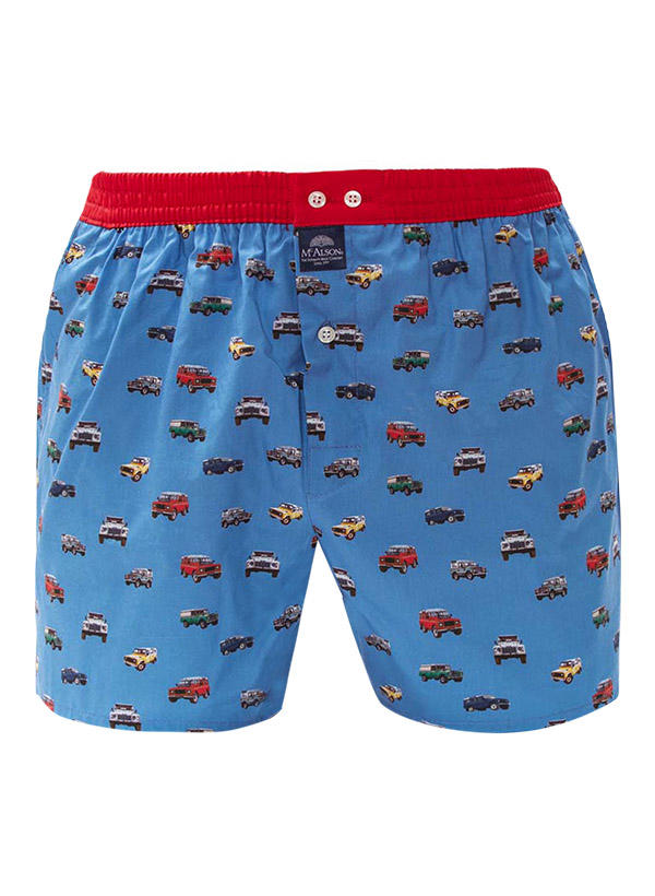 MC ALSON, Boxershorts, Baumwolle, blau gemustert