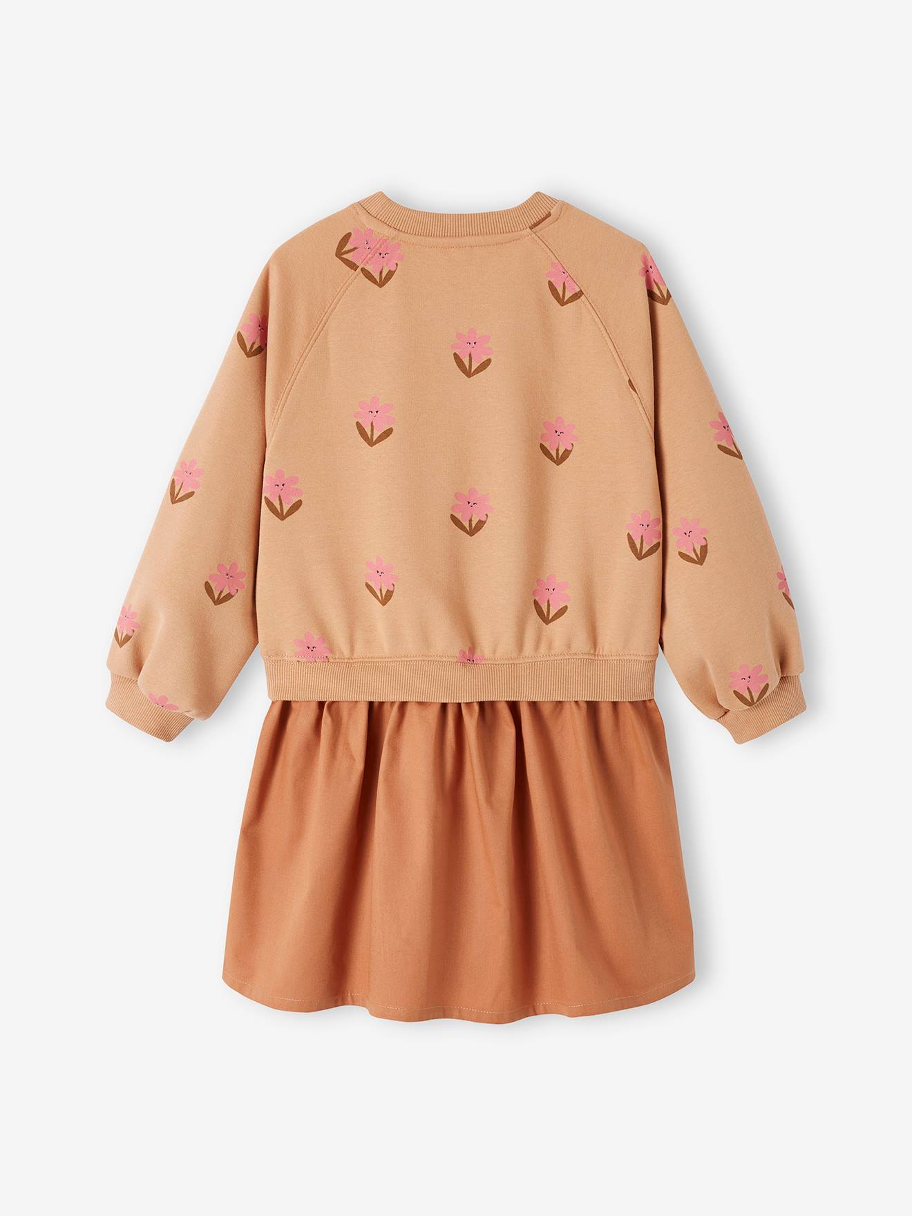 Vertbaudet Mädchen 2-in-1-Kleid - pfirsich