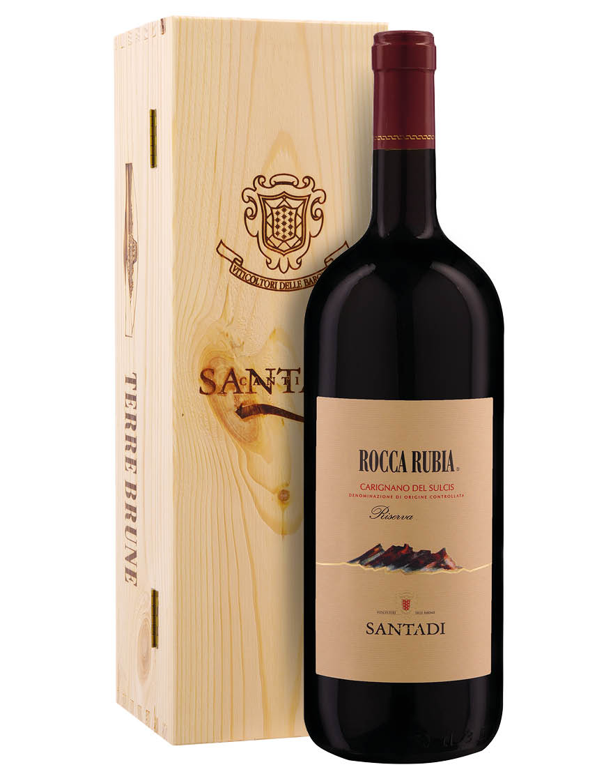 Carignano del Sulcis DOC Riserva Rocca Rubia 2020 Cantina di Santadi Magnum 1,5 ℓ, Caisse bois
