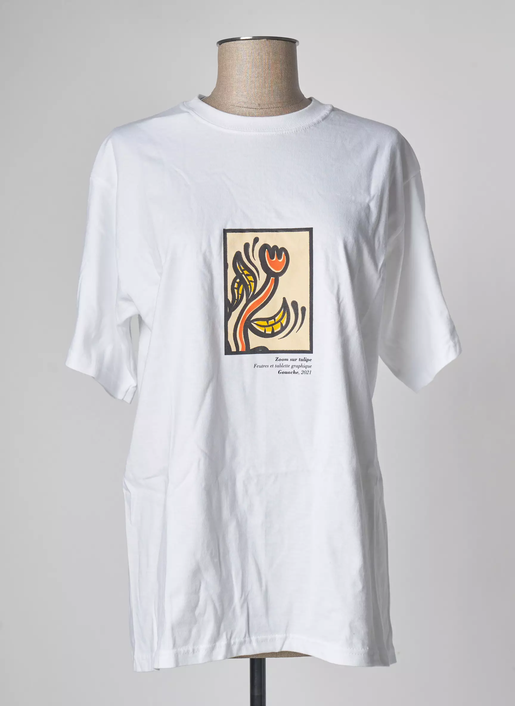 Gouache Tshirts Femme couleur blanc