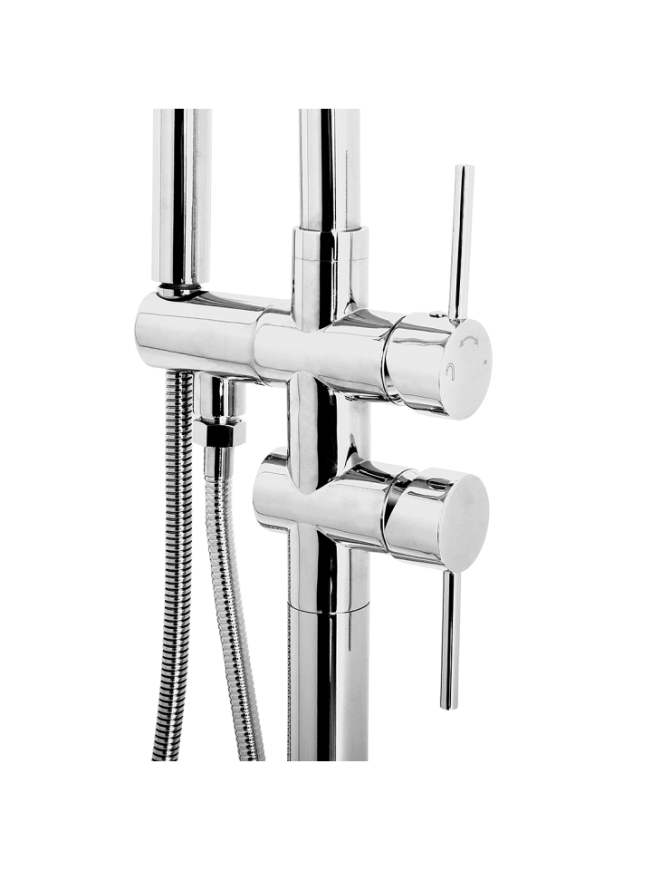 Beliani Wannenarmaturen VICTORIA in Silber - (W) 21 x (H) 115 x (L) 21 cm günstig kaufen onesize