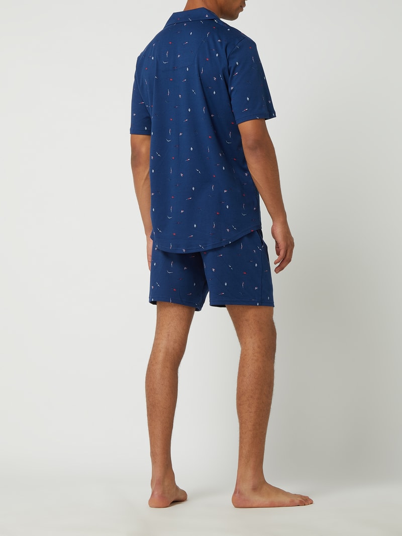 Pyjama aus Baumwolle in dunkelblau