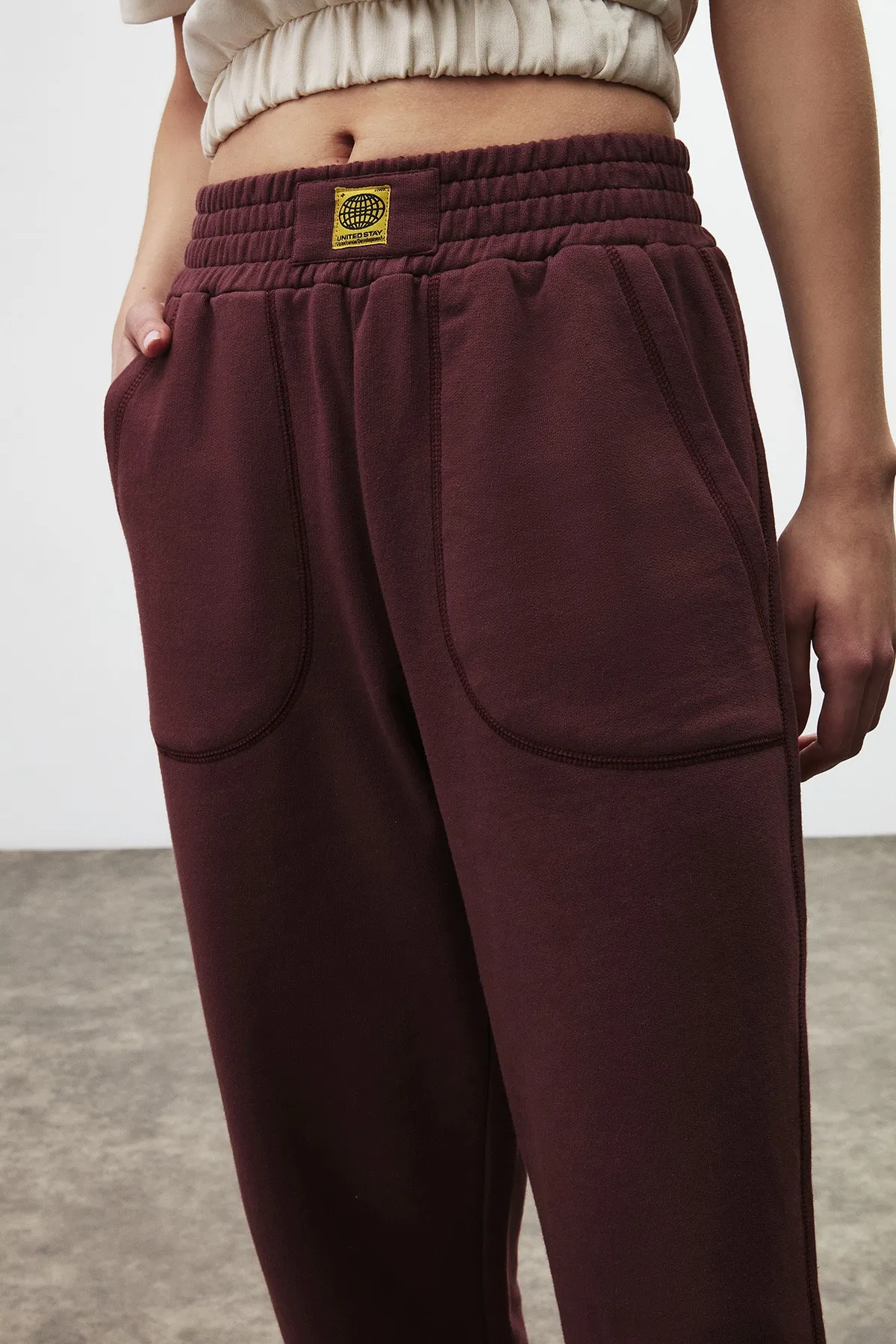 GRIMELANGE  Dahlia Relaxed Claret Red Jogginghose