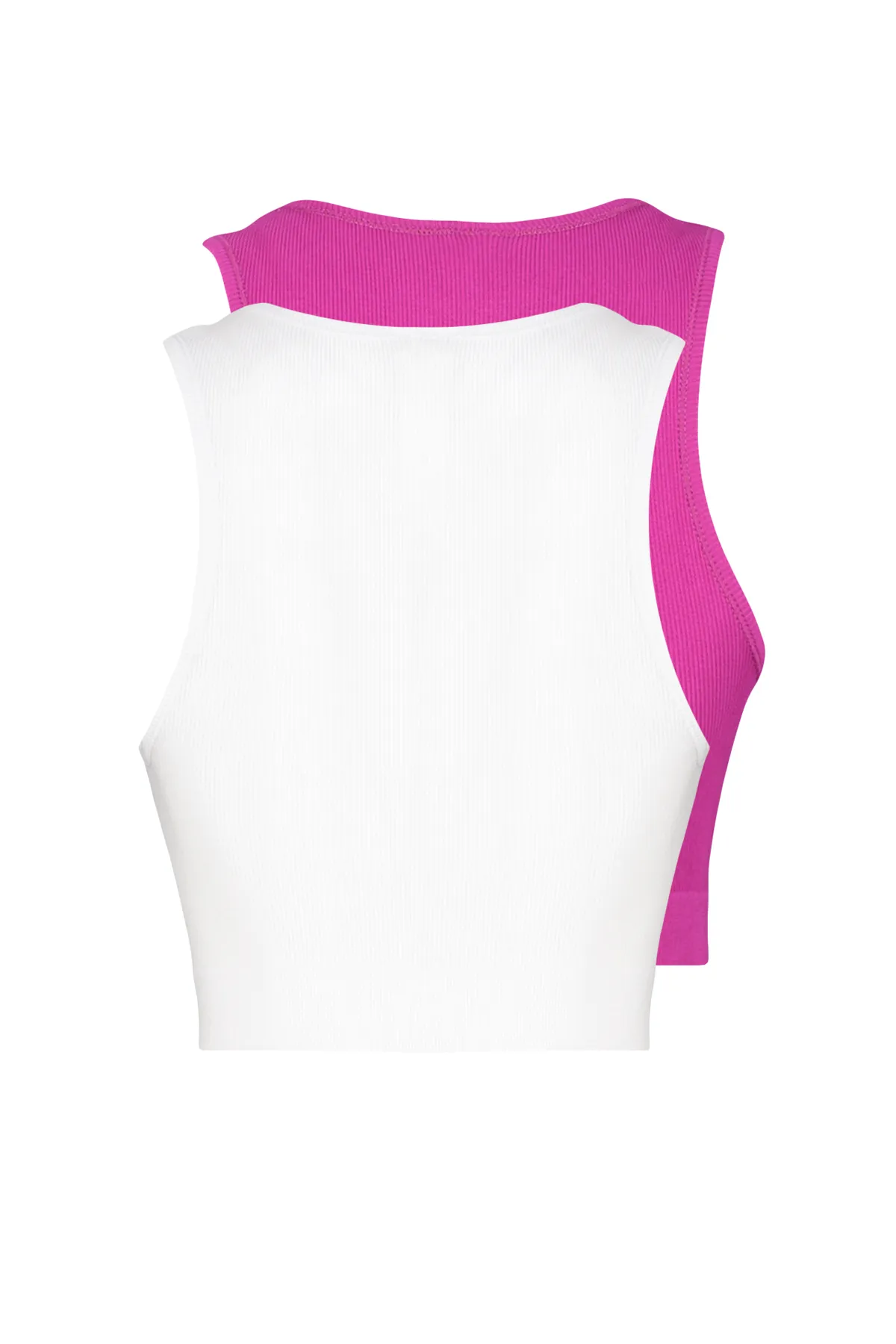 Trendyol Collection  Fuchsia-weißer 2-teiliger nahtloser/nahtloser, leicht stützender/formender gestrickter Sport-BH TWOSS22SS00000