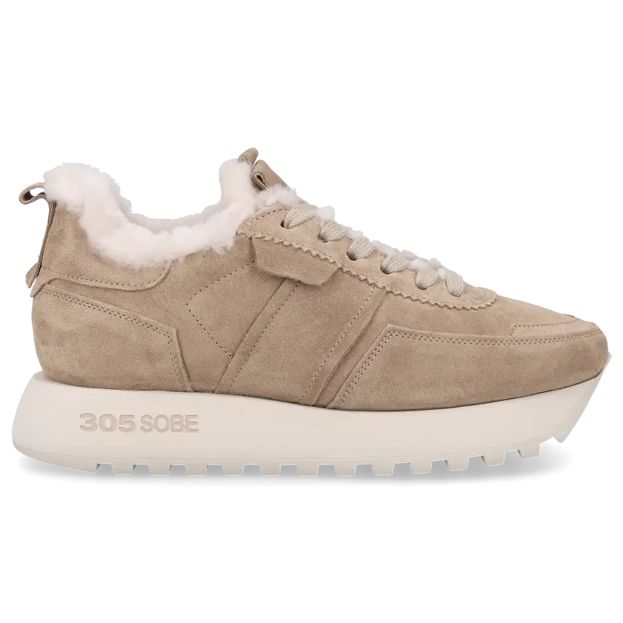 305 SOBE - Sneaker low LAGUNA Veloursleder - beige