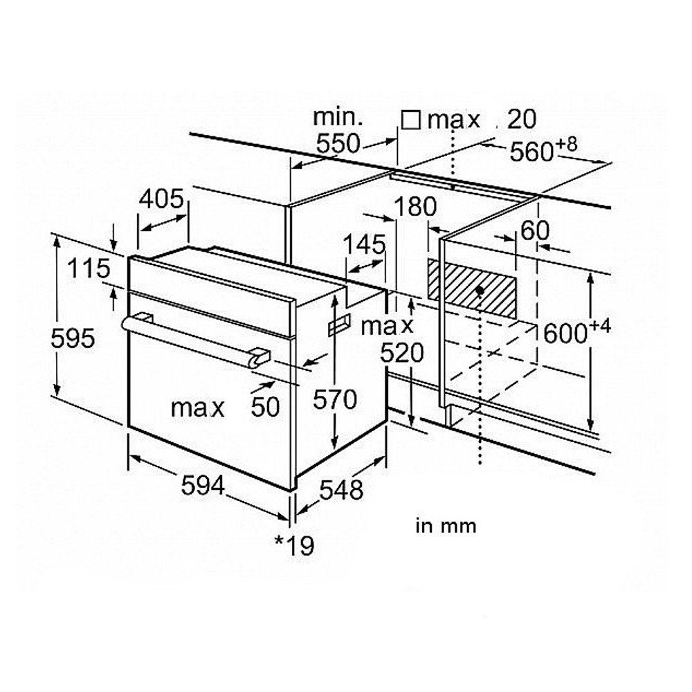 BOSCH Induktions Herd-Set Autark Einbau Backofen Silber und Kochfeld, 2-fach-Teleskopauszug, mit 2-fach-Teleskopauszug