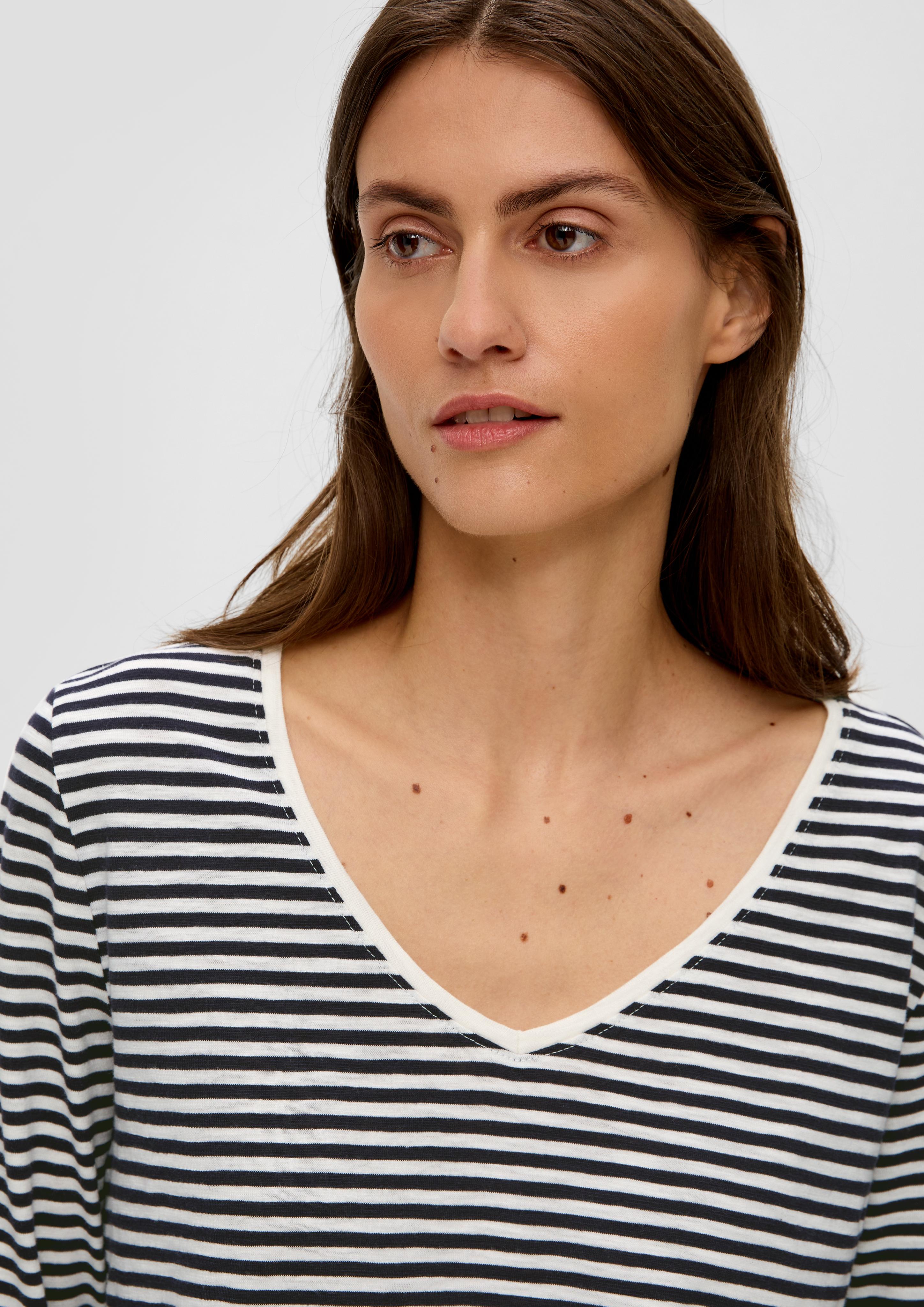 Gestreiftes Longsleeve mit Rollsaum  2135958-59H2