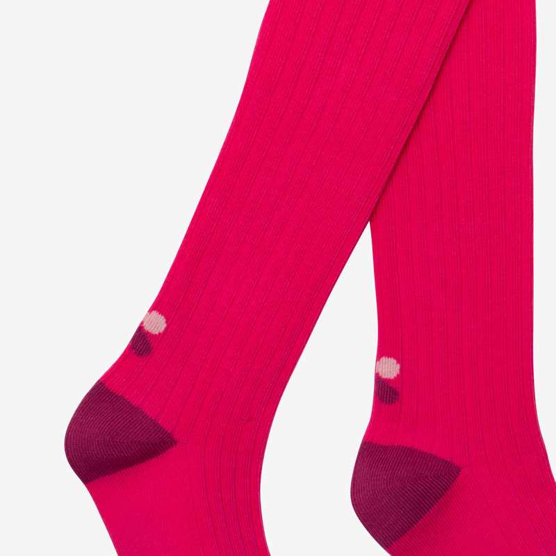 Collants bébé fille roses côtelé Catimini