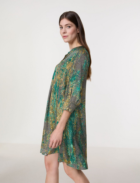 Fließendes Blusenkleid mit Patch Print