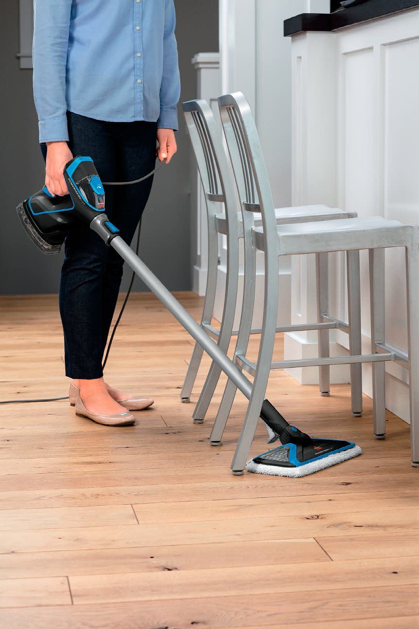 Bissell Dampfreiniger BISSELL PowerFresh SlimSteam, 1500 W, beutellos, inkl. Mop Pads und Aufsatzset