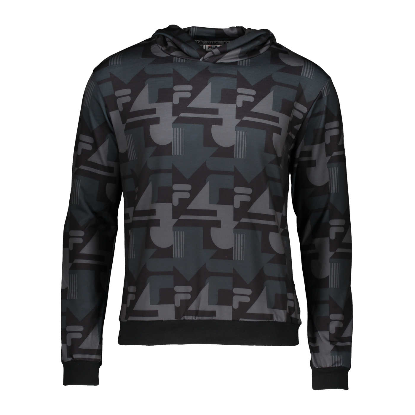 FILA RIAD AOP Hoody Schwarz Grau F83022