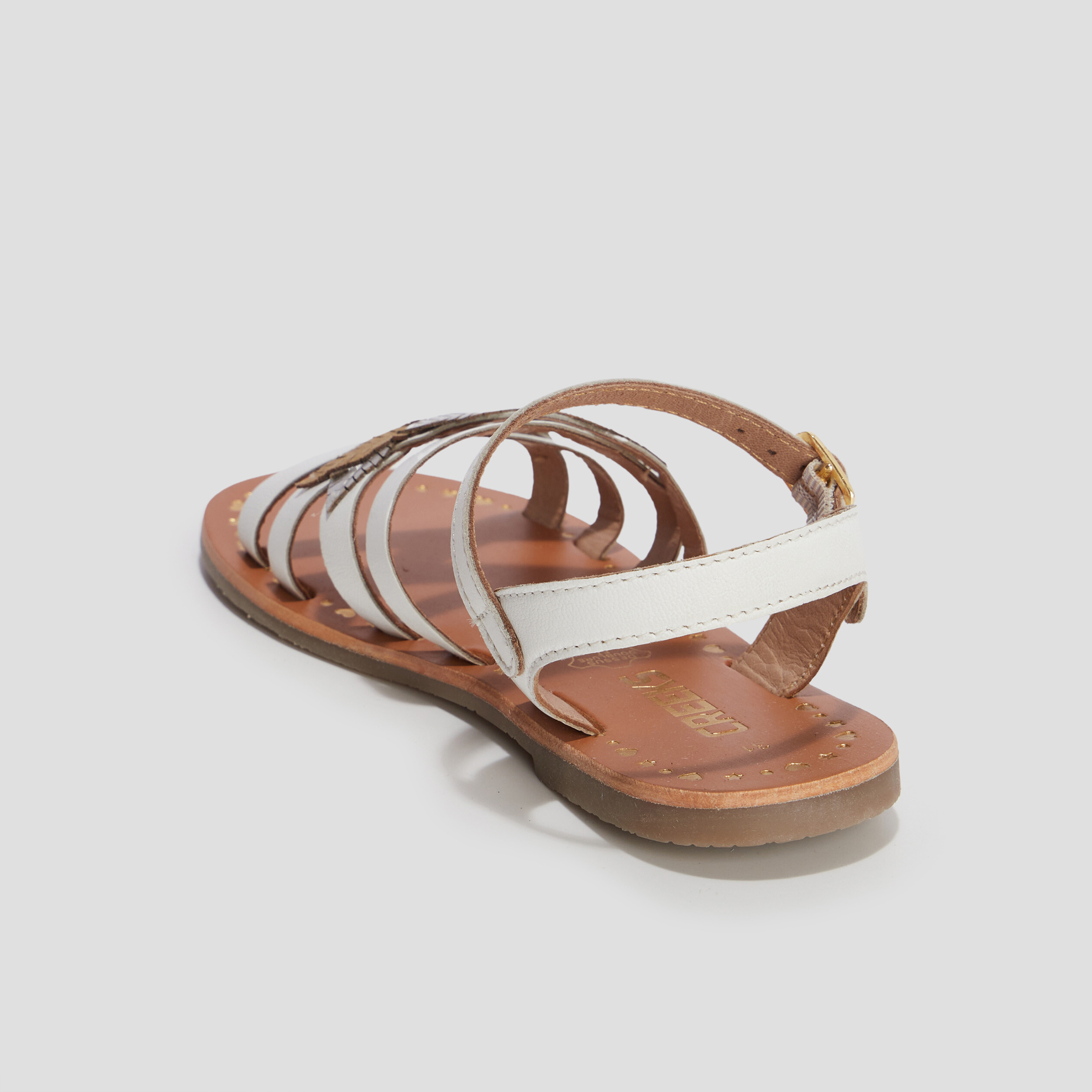 Sandales en cuir Creeks blanc fille | La Halle