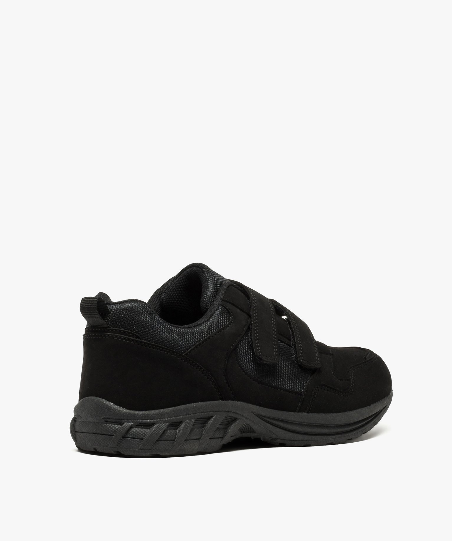Baskets homme mesh et suédine fermeture scratch noir | GEMO