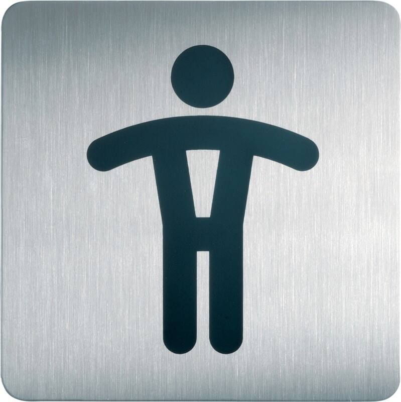 DURABLE Piktogramm Herrentoilette Edelstahl 15 x 15 cm