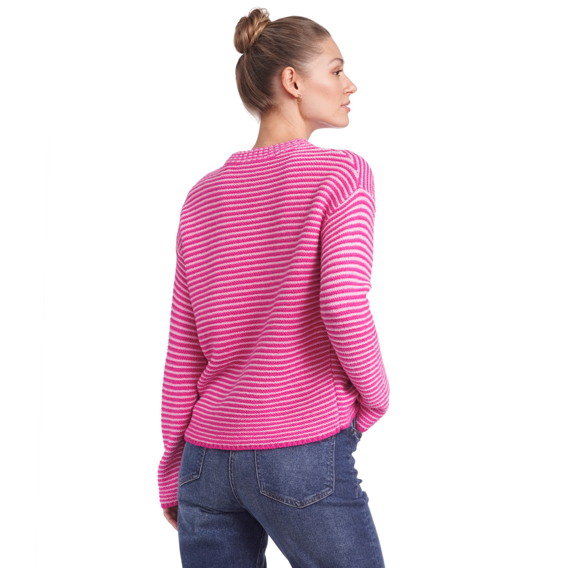 Damen Strickpullover geringelt