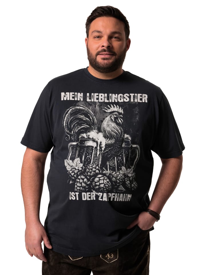 Men Plus Kurzarm T-Shirt in navy blau günstig kaufen