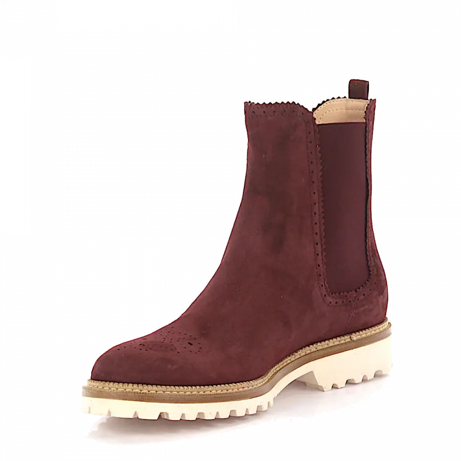 Unützer - Stiefeletten Lochmuster bordeaux - rot
