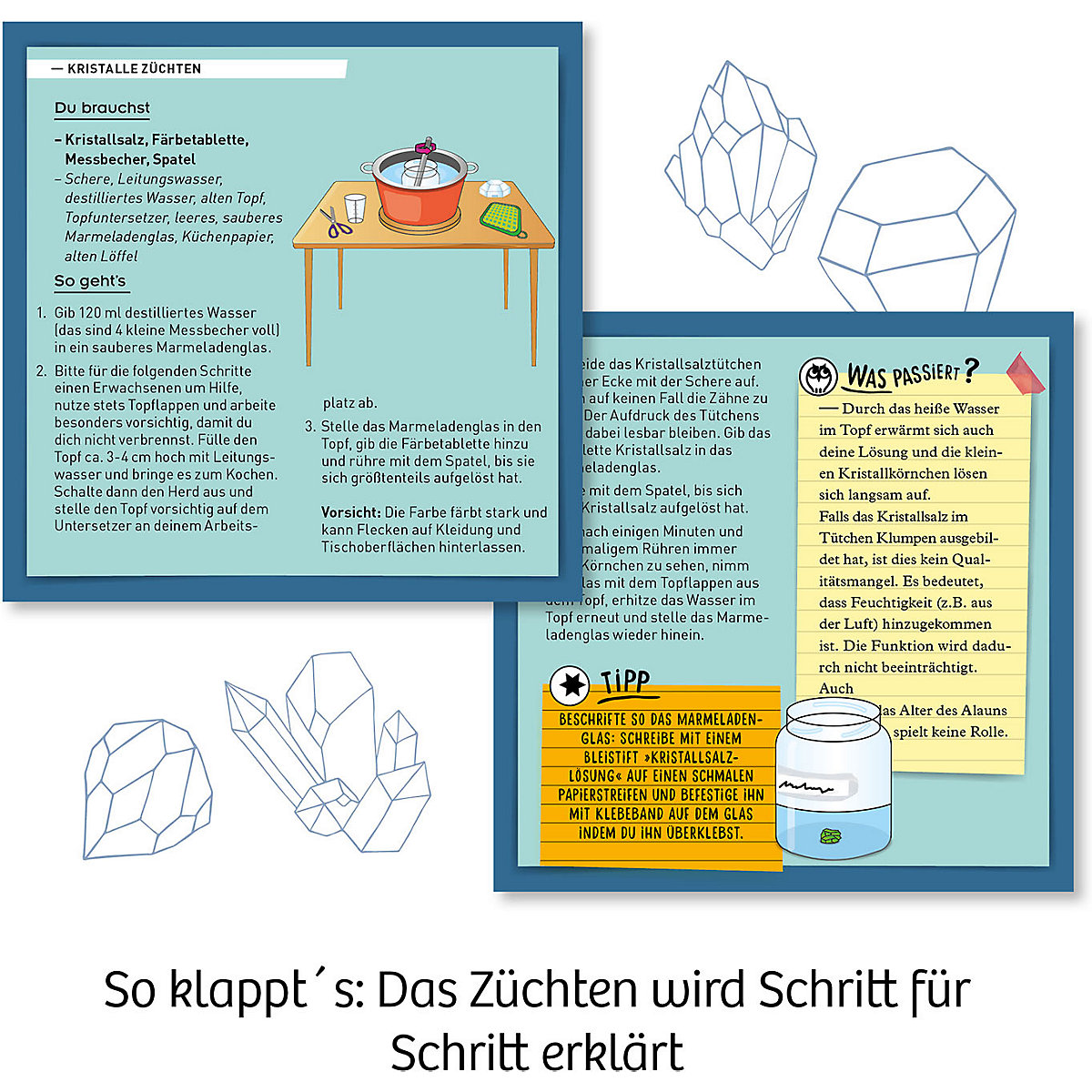 Überraschungs-Kristalle selbst züchten