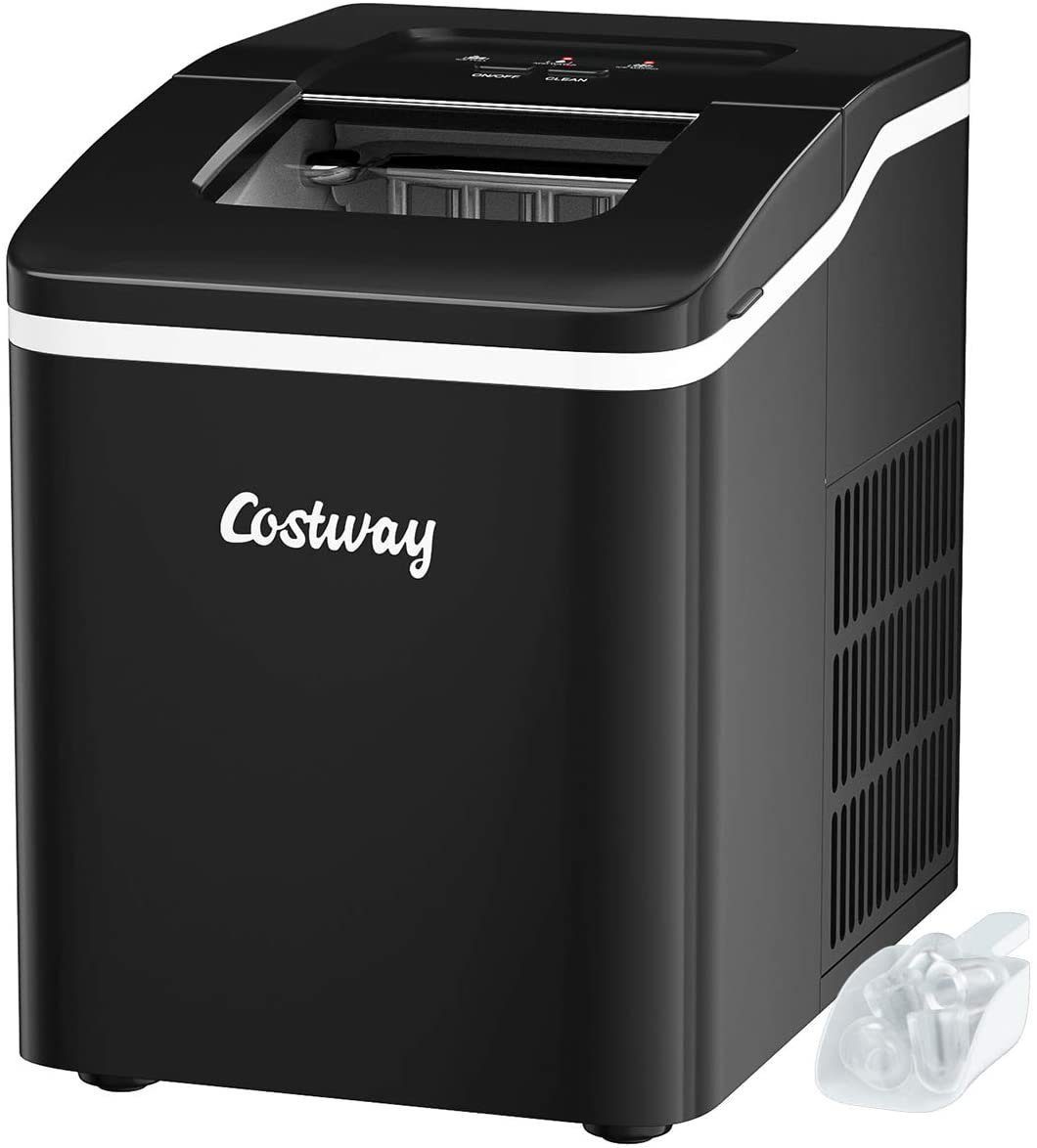 COSTWAY Eiswürfelmaschine, 9 Eiswürfel in 8 min, 12kg in 24 Std.