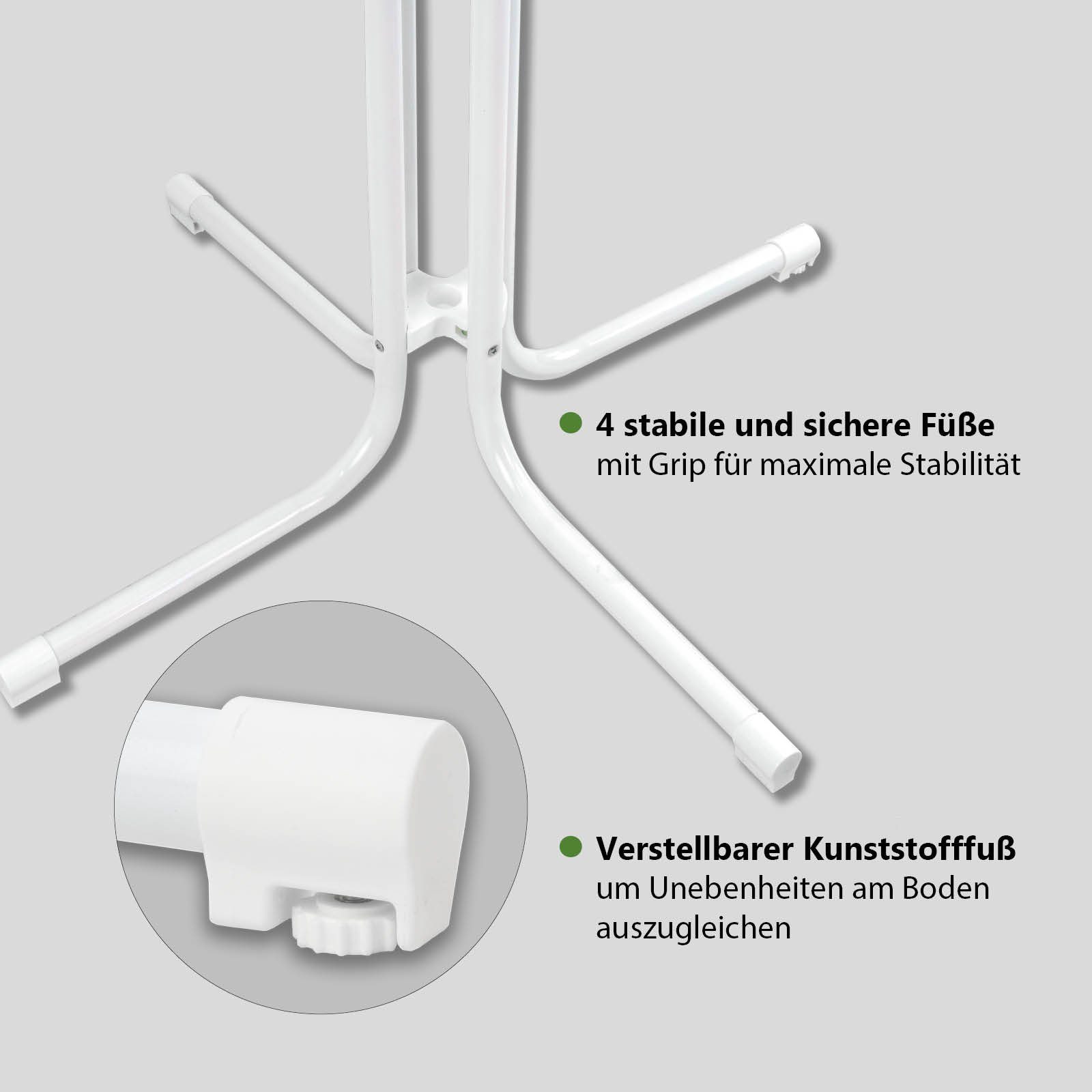 TRUTZHOLM Stehtisch Ø 70 cm Höhe 110 cm Stahl Gastrotisch Partytisch Bistrotisch klappbar (1er)