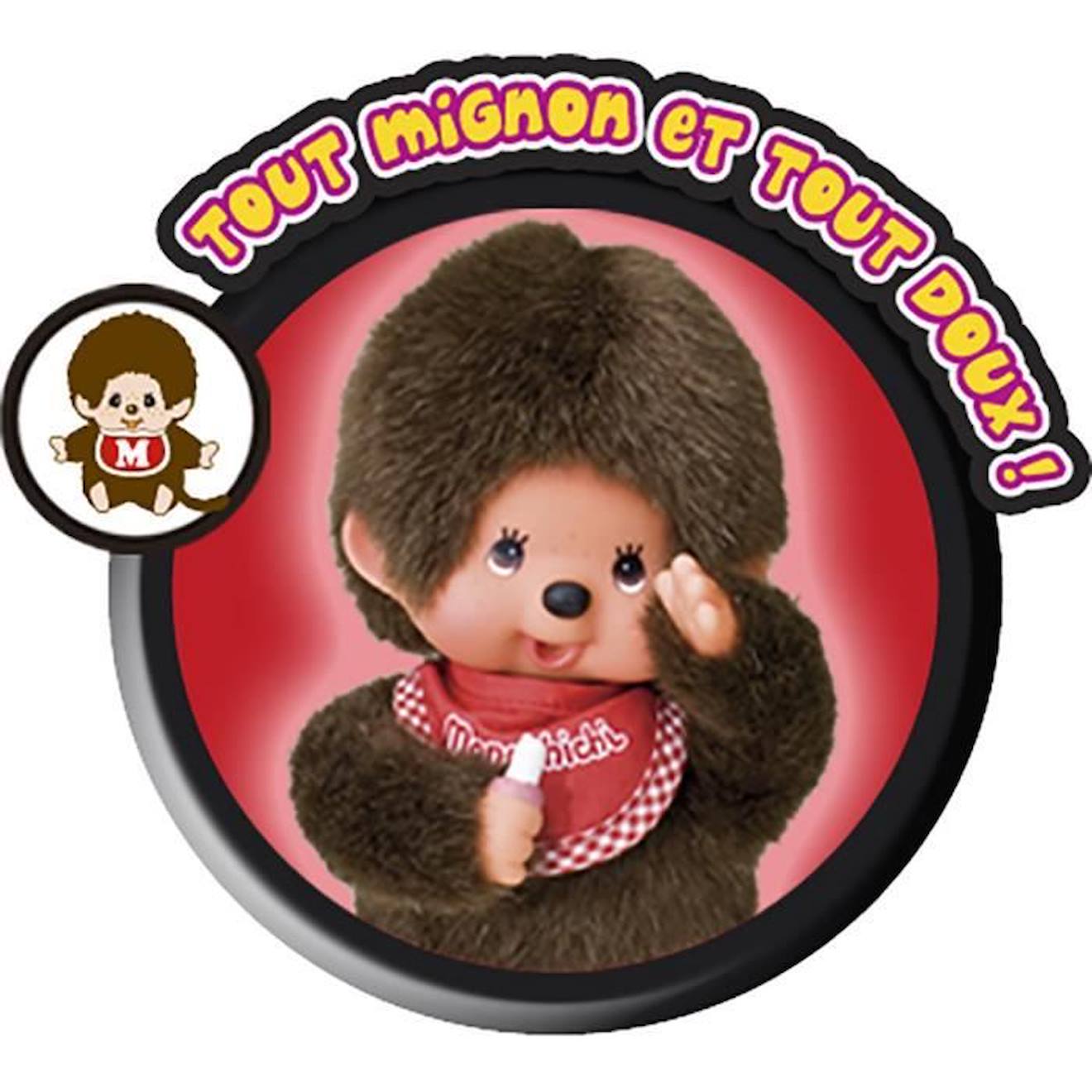 Monchhichi Garçon Bavoir Rouge 20 cm rouge