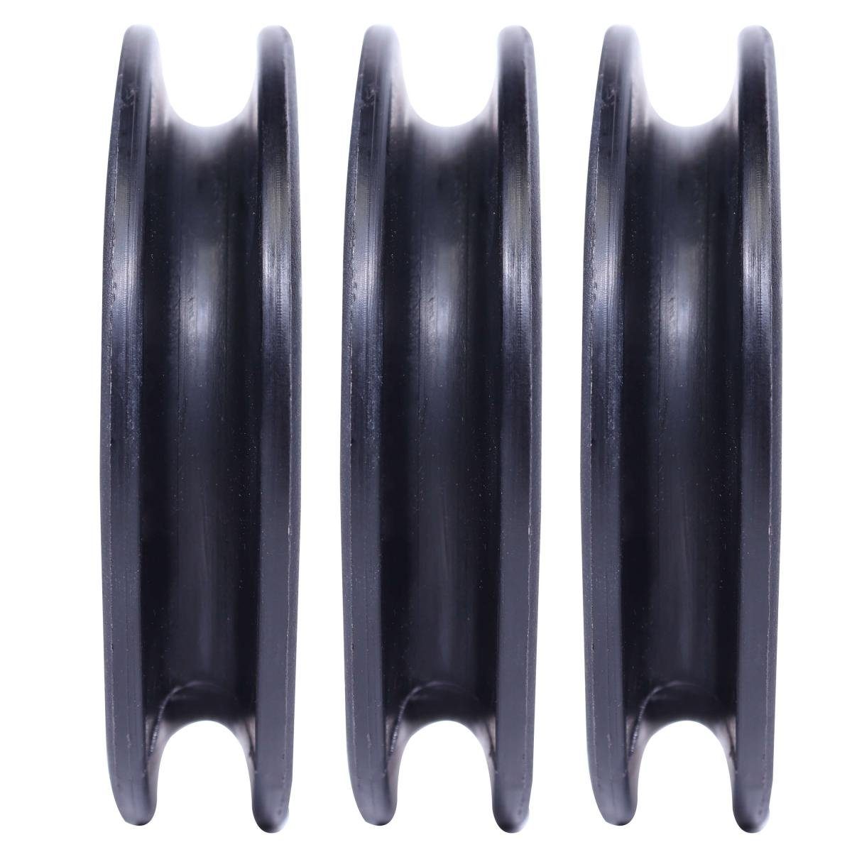 GORILLA SPORTS Umlenkrolle Universallager Riemenscheibe,3er Set,90mm,mit Kugellager,Seilrollen, (1 St)