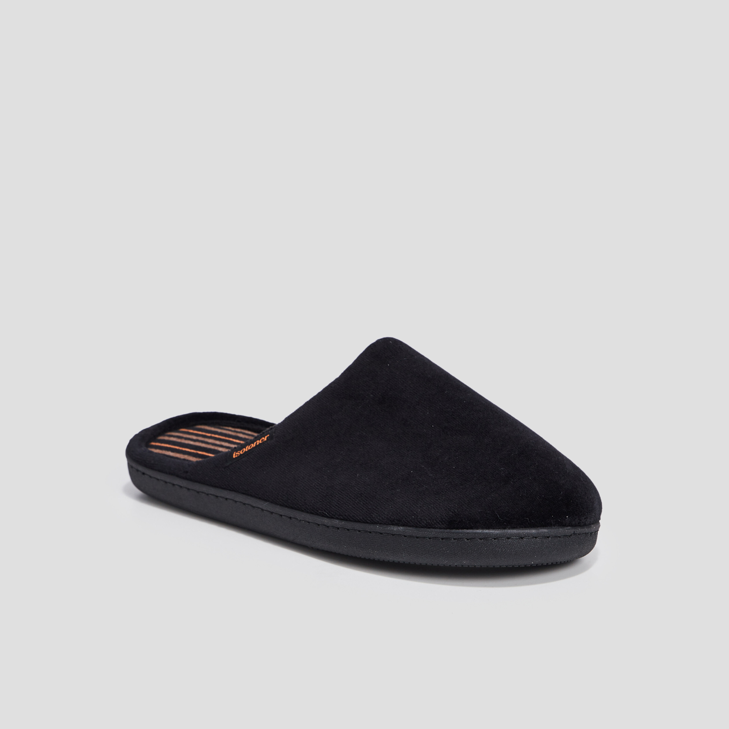 Chaussons mules Isotoner noir homme | La Halle