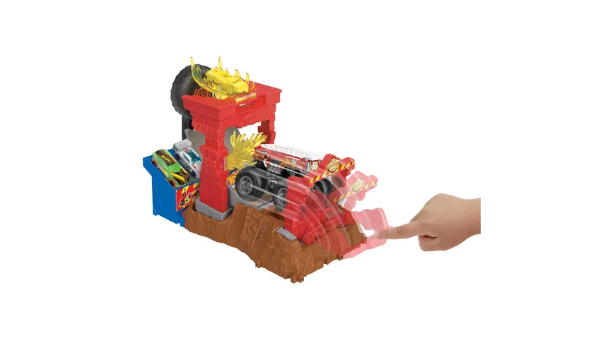 Hot Wheels Monster Trucks Arena Smashers 5-Alarm-Crash-Challenage Spielset