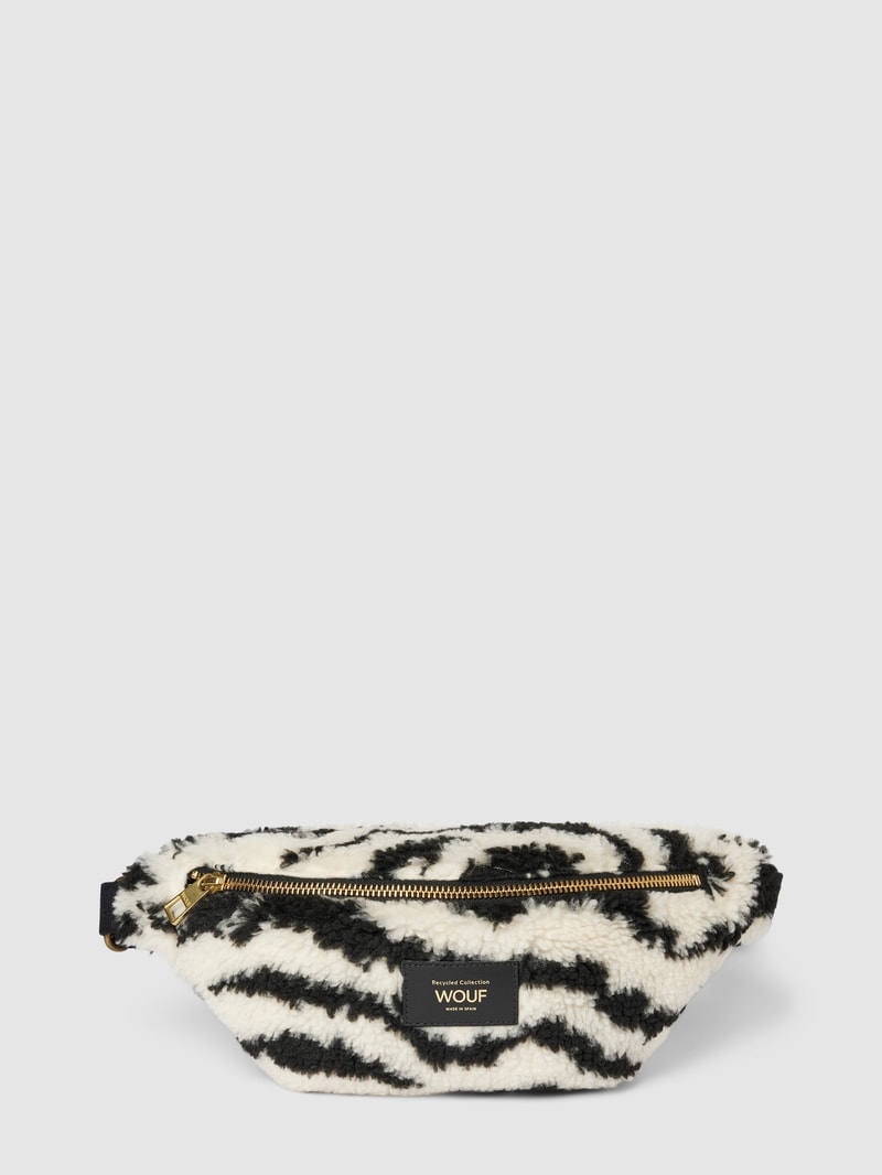 Bauchtasche mit Animal-Print Modell 'Arctic' in schwarz