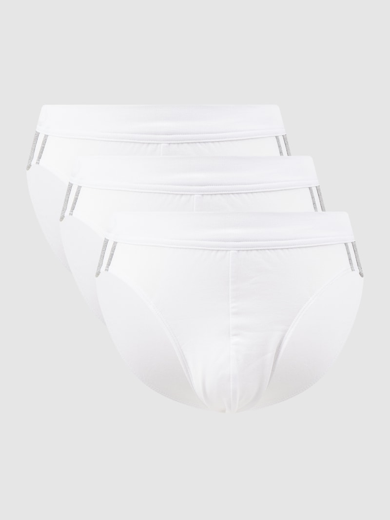 Slip mit Stretch-Anteil im 3er-Pack in weiß