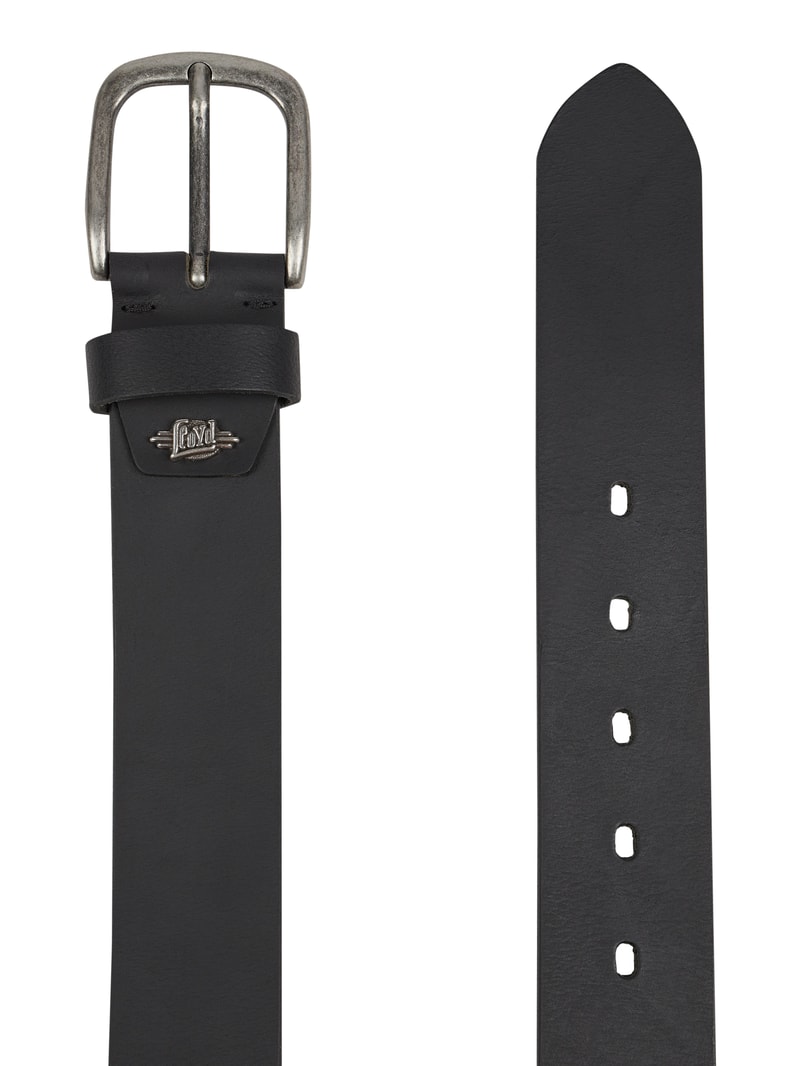 Gürtel aus Leder in schwarz