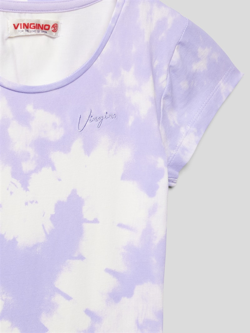 T-Shirt in Batik-Look Modell 'HEMMA' in flieder