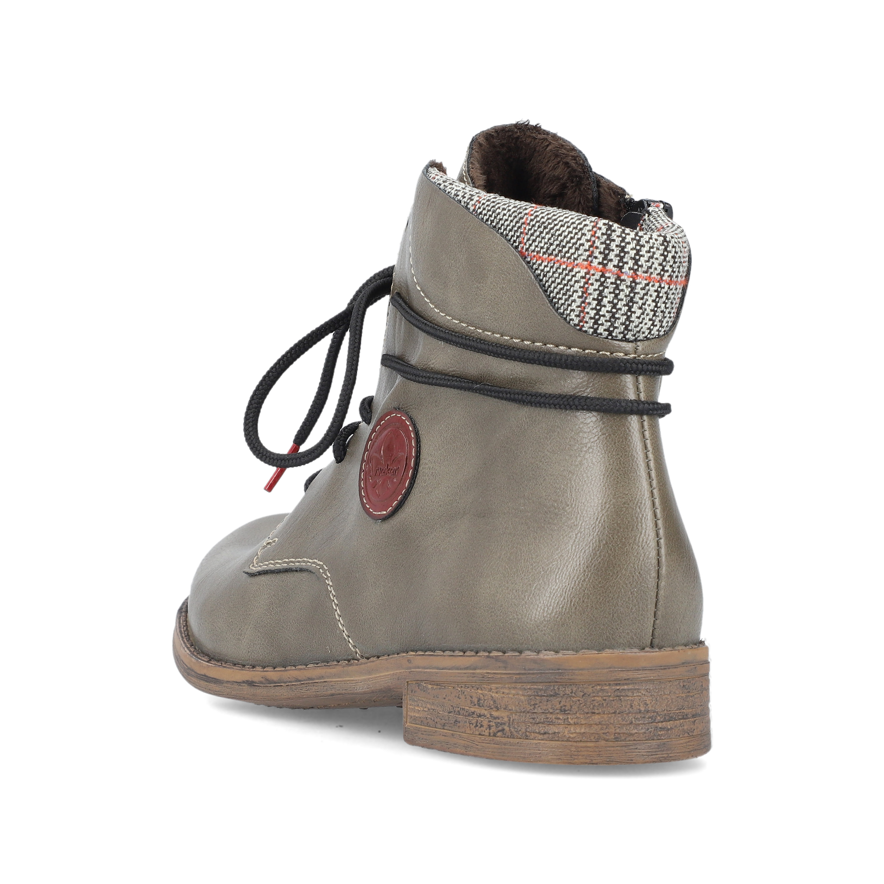 Rieker Damen Schnürstiefel graugrün