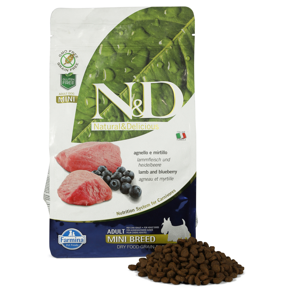 N&D Hundefutter Lamm&Heidelbeeren Mini Adult getreidefrei 800g