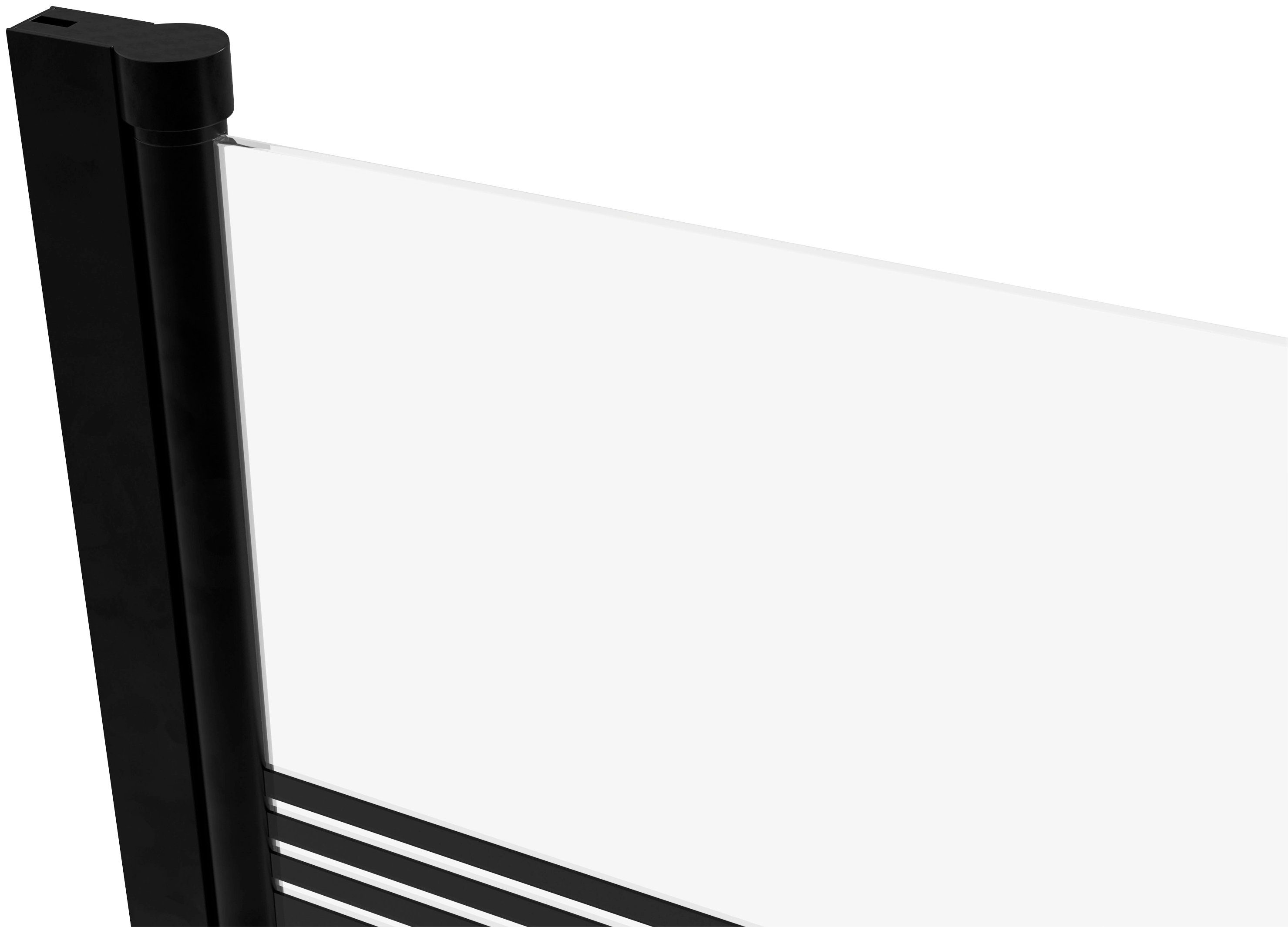 Marwell Badewannenfaltwand BLACK LINES, Einscheibensicherheitsglas, (1 tlg), mit Sichtschutz