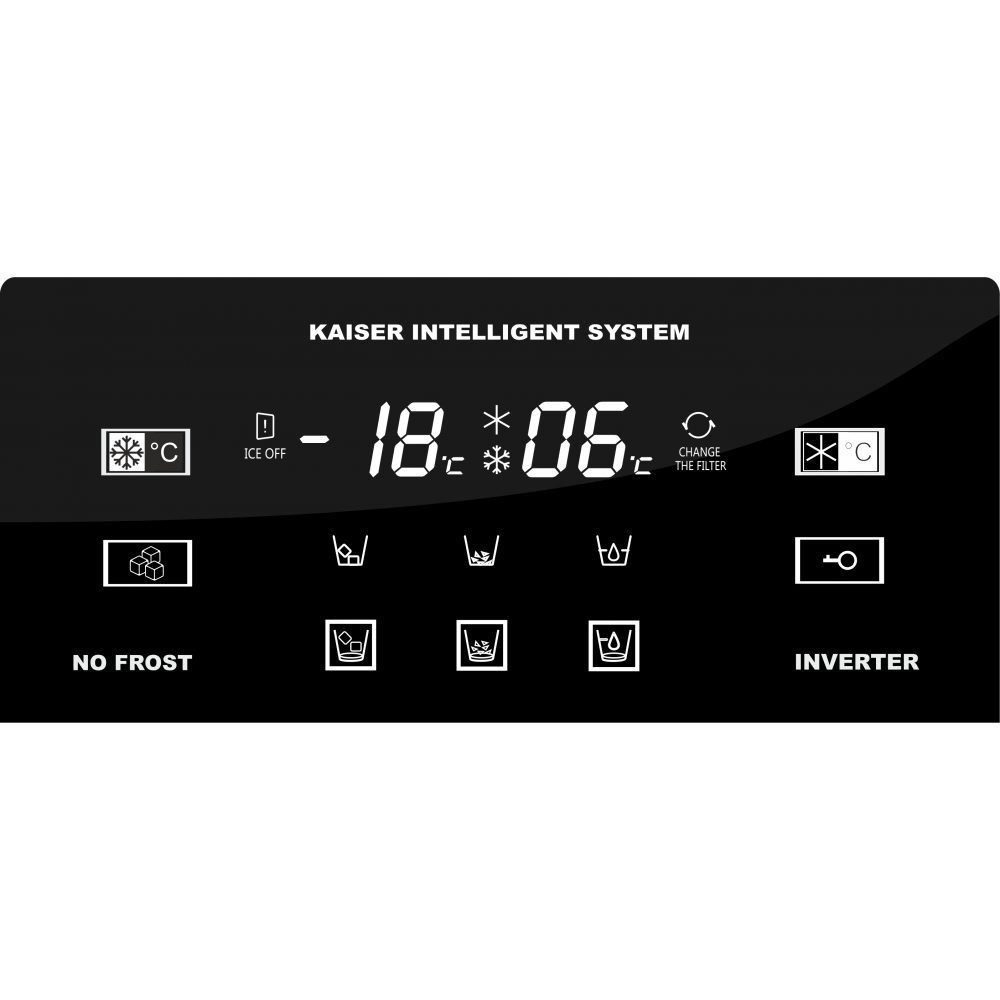 Kaiser Küchengeräte Kühl-/Gefrierkombination KS 90500 RS, 91.1 cm breit, Side-by-Side Kühlschrank No Frost 556 l,Festwasseranschlüß