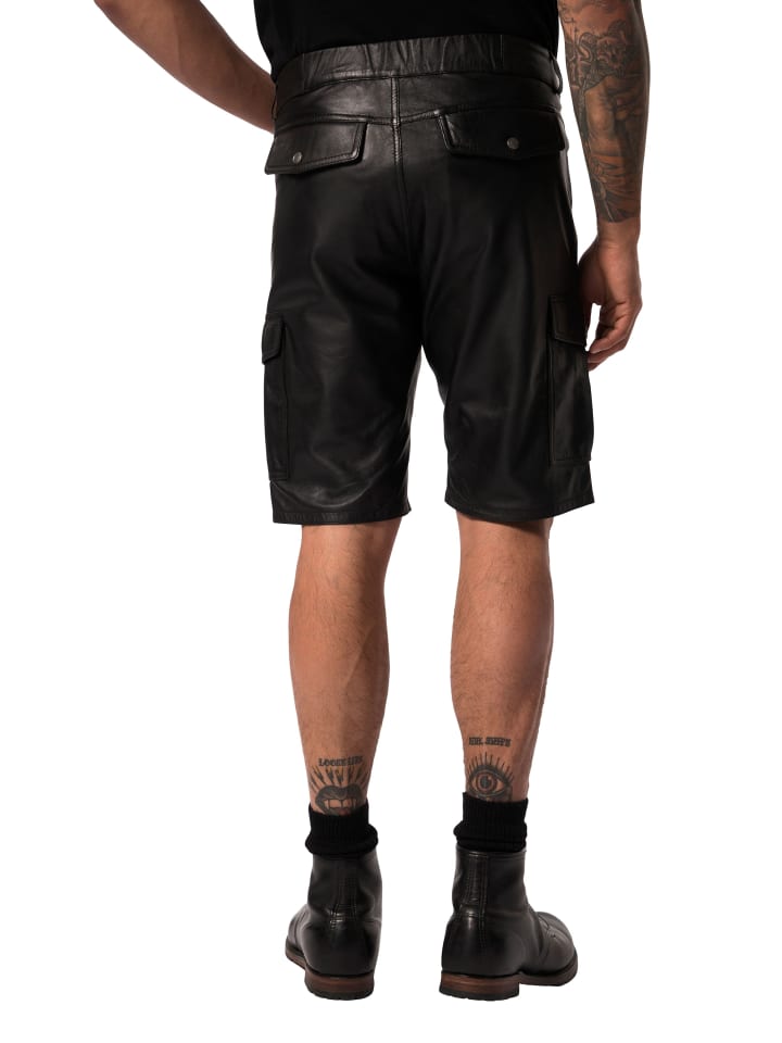 JP1880 Lederhose in schwarz günstig kaufen