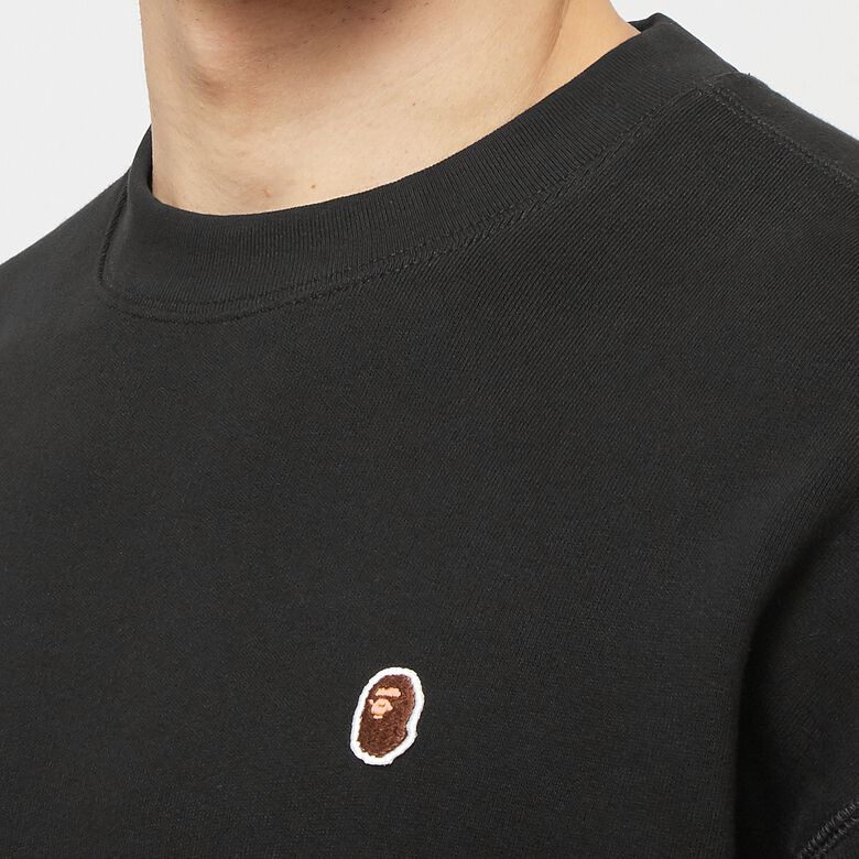 A Bathing Ape Head One Point Crewneck black