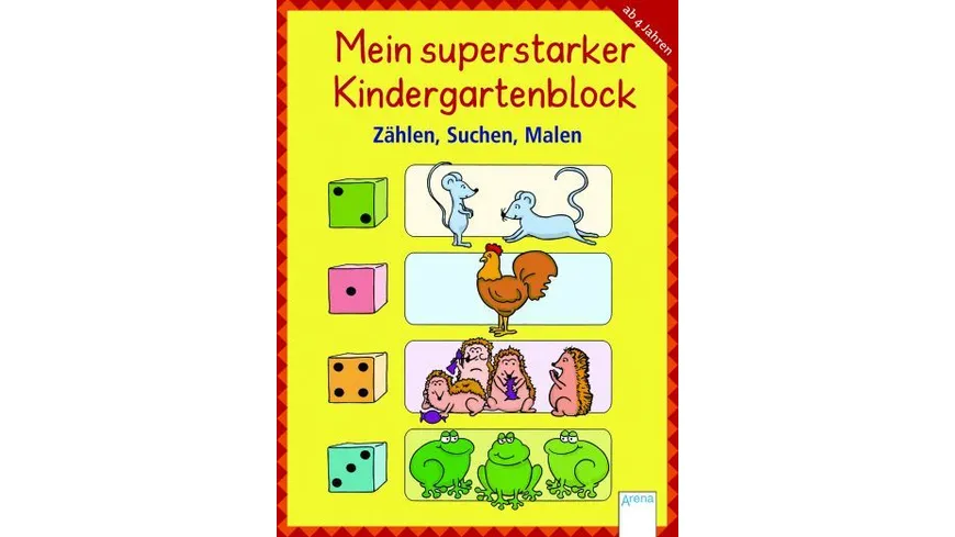 Mein superstarker Kindergartenblock. Zählen, Suchen, Malen