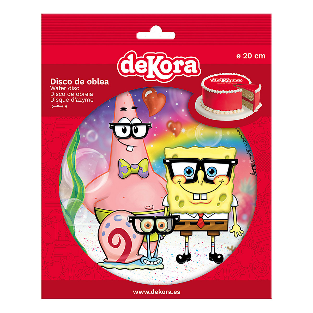 Essbare Tortenaufleger Spongebob Schwammkopf & Patrick Star 20cm