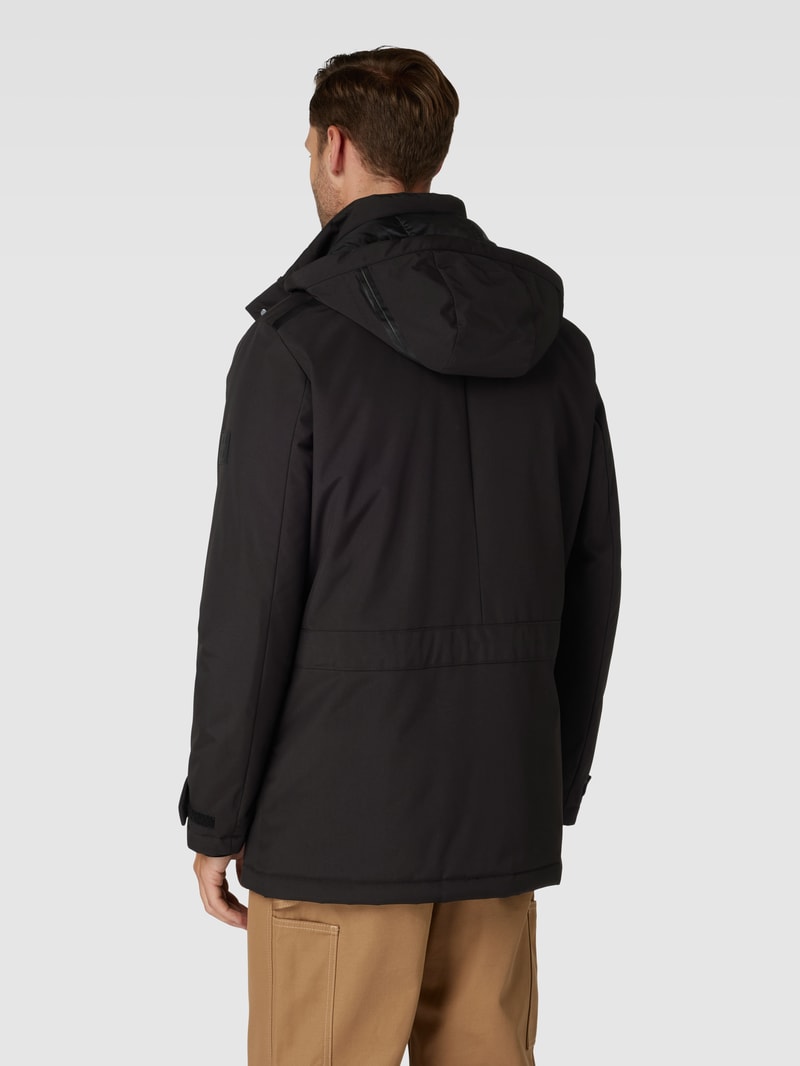 Jacke mit verdecktem Reißverschluss Modell 'LUXURY ESCAPE' in schwarz