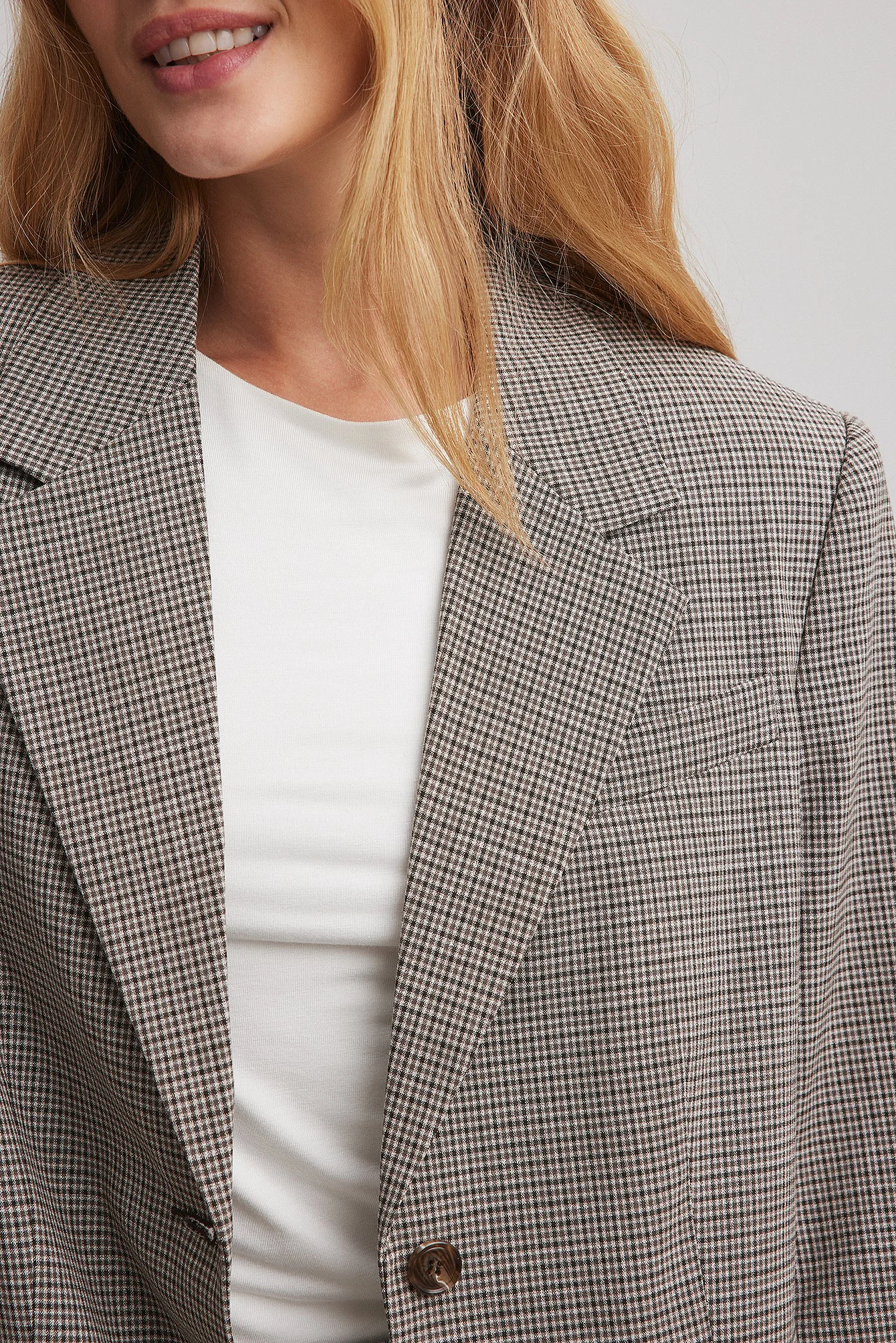 Kleinkarierter Oversize-Blazer