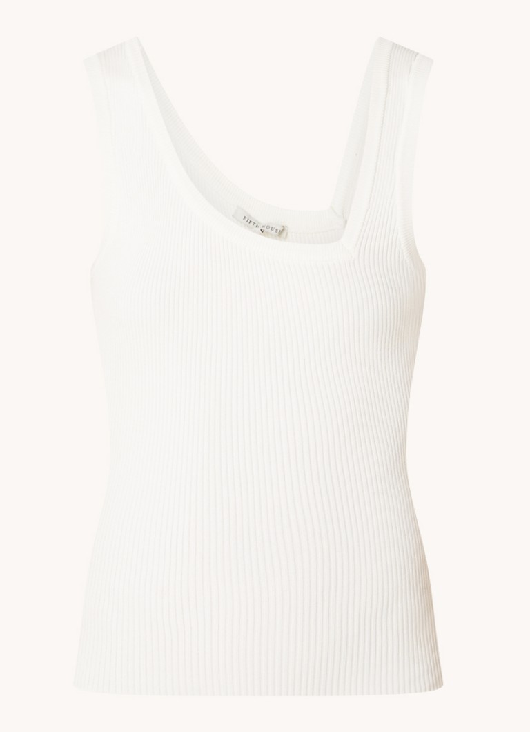Fifth House Jane ribgebreide tanktop met ruožas