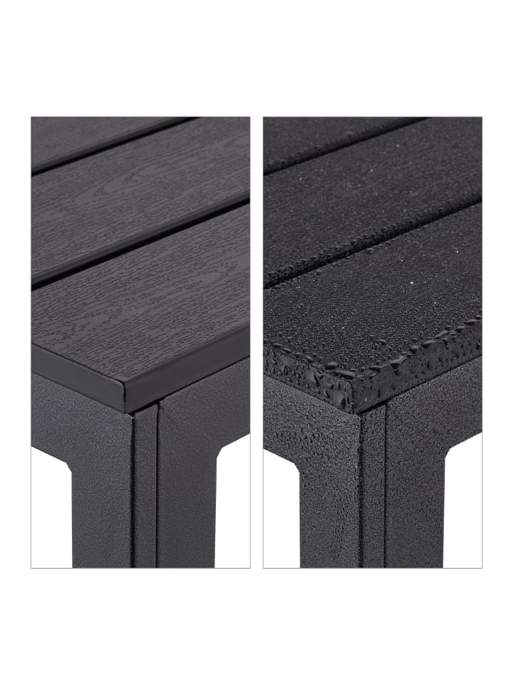 relaxdays Gartentisch in Schwarz - (B)78 x (H)74 x (T)78 cm günstig kaufen onesize